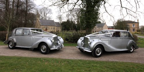 1948 bentley-mkvi-and- 1949 bentley-mulliner. Matching silver Bentleys