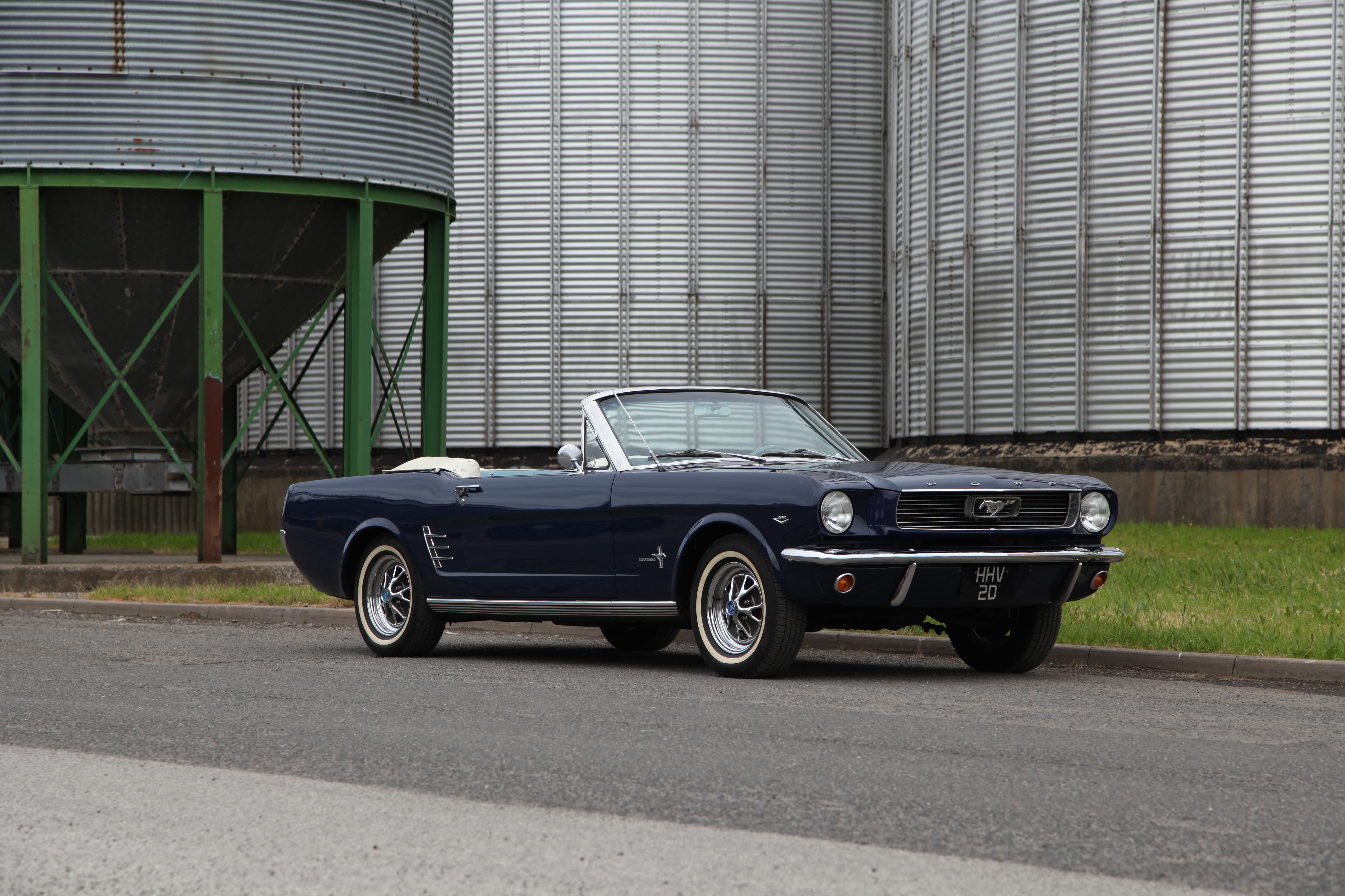 1966 blue Ford Mustang Convertible